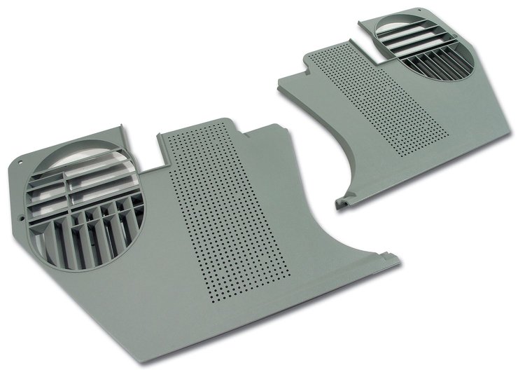 413867 Kick Panels, 1976-1977 Chevy Corvette, Smoke