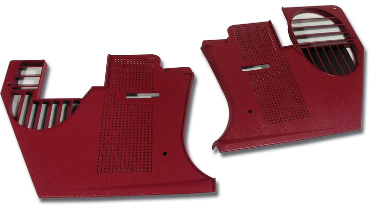 413924 Kick Panels, 1978-1981 Chevy Corvette, Red