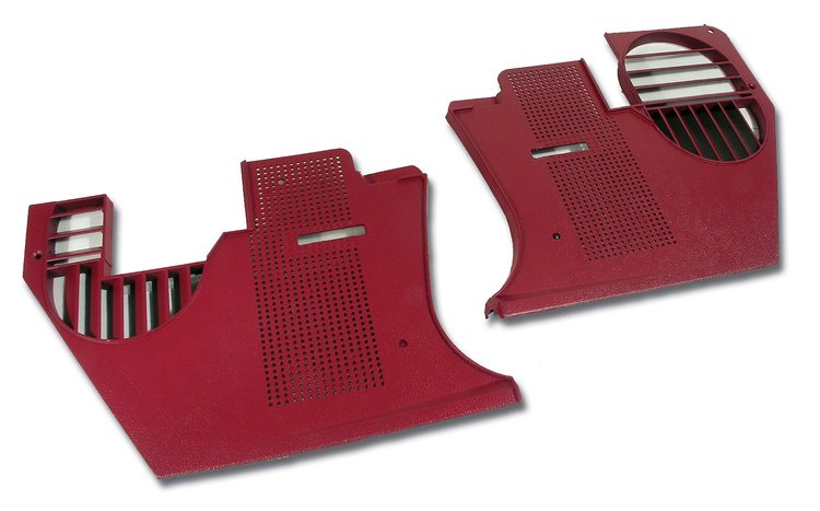 413926 Kick Panels, 1982-1982 Chevy Corvette, Red