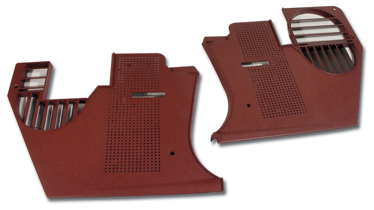 413939 Kick Panels, 1981-1981 Chevy Corvette, Cinnabar