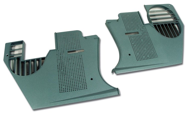 413959 Kick Panels, 1982-1982 Chevy Corvette, Silvergreen
