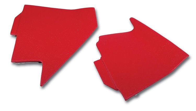 414530 Shift Console Side Trim, 1968-1968 Chevy Corvette, Red