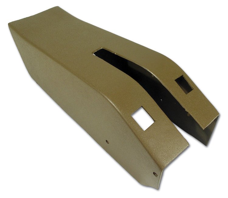 415456 Park Brake Console W/Power Window Switch Cutouts, 1969 Chevy Corvette, Saddle