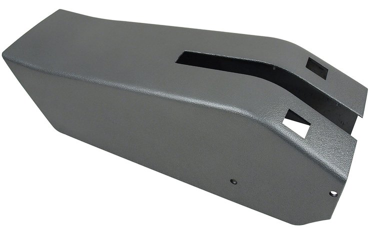 415463 Park Brake Console W/Power Window Switch Cutouts, 1969 Chevy Corvette, Gunmetal