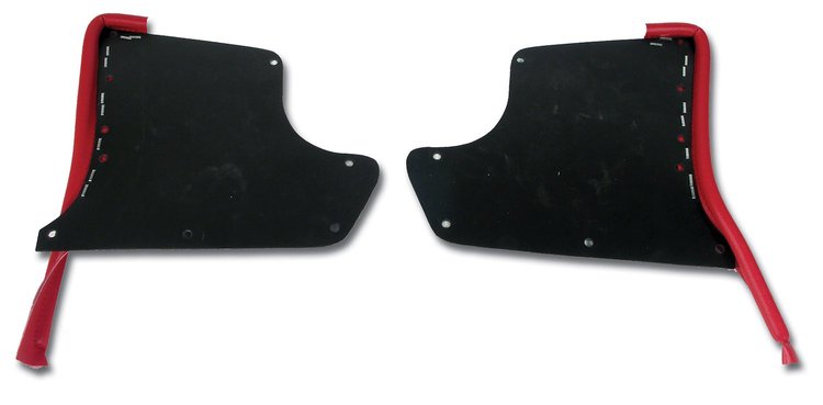 416135 Kick Panels W/Windlace, 1963-1964 Chevy Corvette, Red