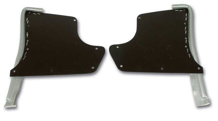 416161 Kick Panels W/Windlace, 1964-1964 Chevy Corvette, Silver
