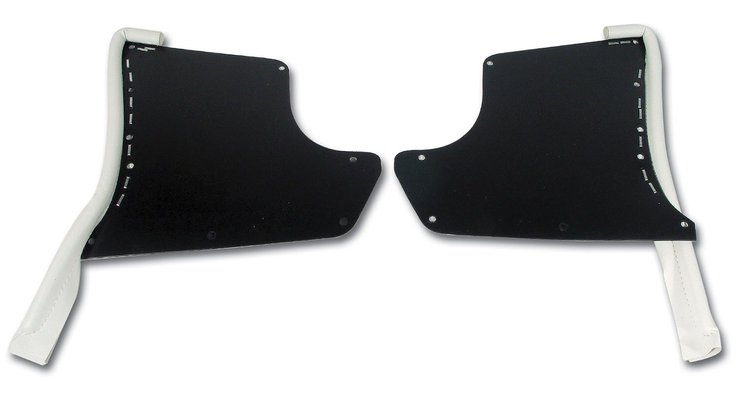 416165 Kick Panels W/Windlace, 1964-1964 Chevy Corvette, White