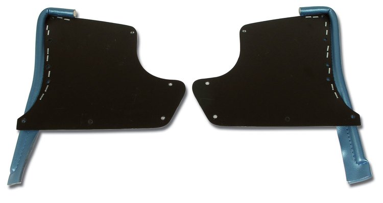 416240 Kick Panels W/Windlace, 1965-1967 Chevy Corvette, Bright Blue
