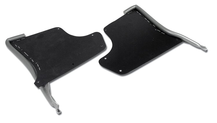 416261 Kick Panels W/Windlace, 1965-1966 Chevy Corvette, Silver
