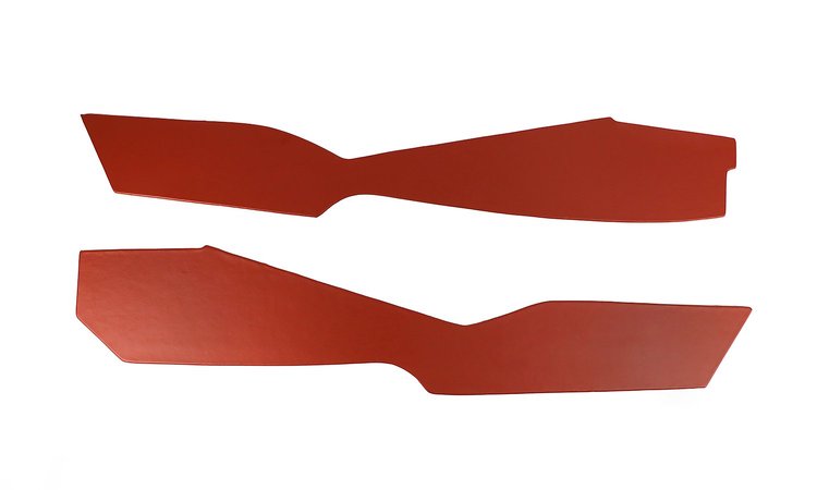 416339 Leather Console Side Panels, 1981-1981 Chevy Corvette, Cinnabar 1981 Early