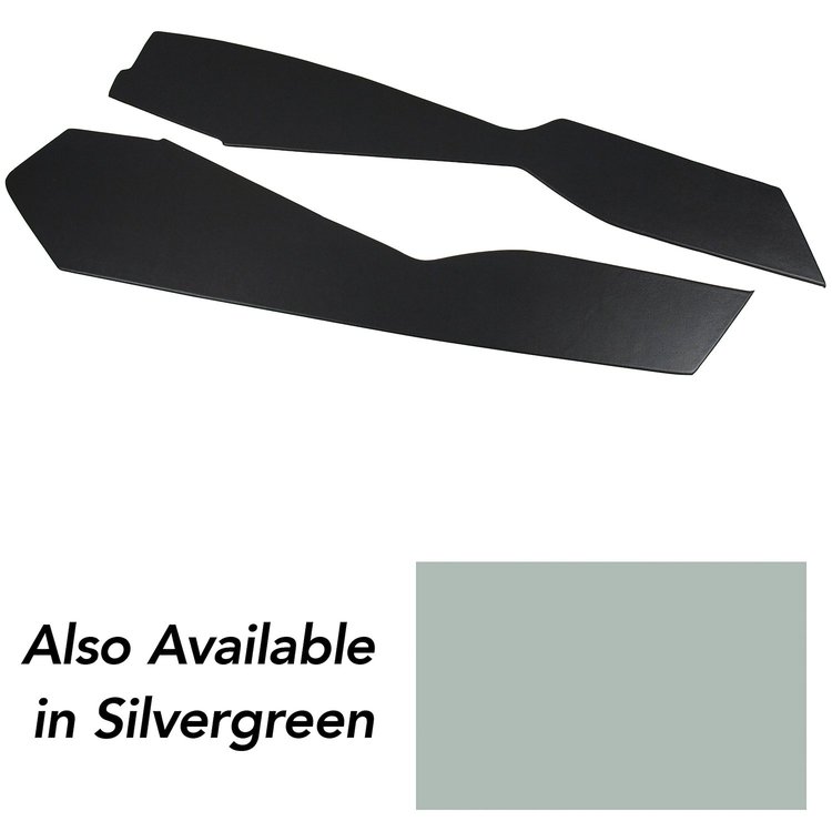 416459 Leather Console Side Panels, 1982-1982 Chevy Corvette, Silvergreen