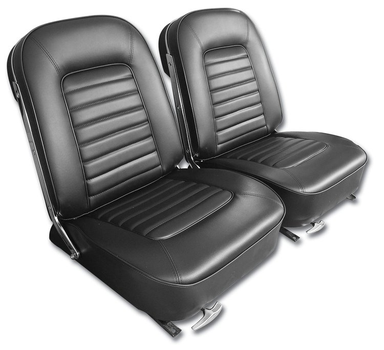 417420 Vinyl Seat Covers, 1966-1966 Chevy Corvette, Black
