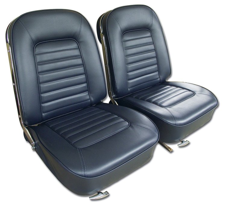 417444 Vinyl Seat Covers, 1966-1966 Chevy Corvette, Dark Blue