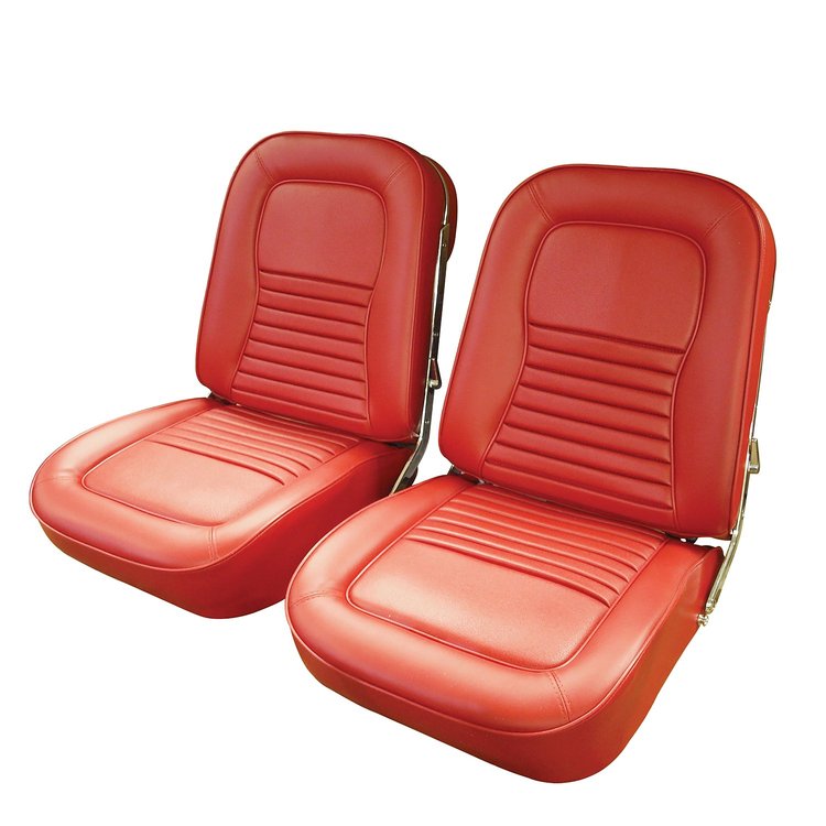 417530 Vinyl Seat Covers, 1967-1967 Chevy Corvette, Red