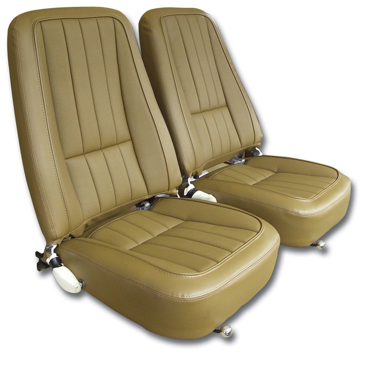 417656 Vinyl Seat Covers, 1968-1968 Chevy Corvette, Saddle