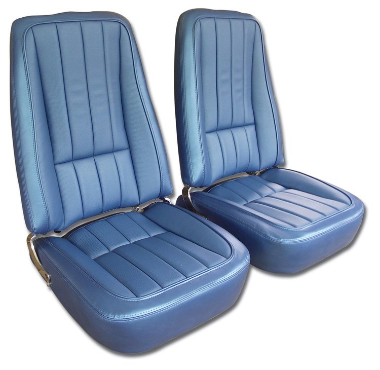 417741 Vinyl Seat Covers, 1969 Chevy Corvette, Bright Blue