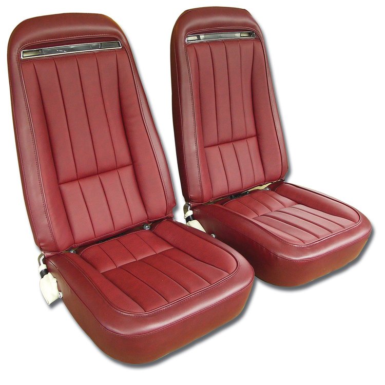 417831 Vinyl Seat Covers, 1973-1974 Chevy Corvette, Oxblood