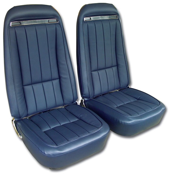 417943 Vinyl Seat Covers, 1975-1975 Chevy Corvette, Dark Blue