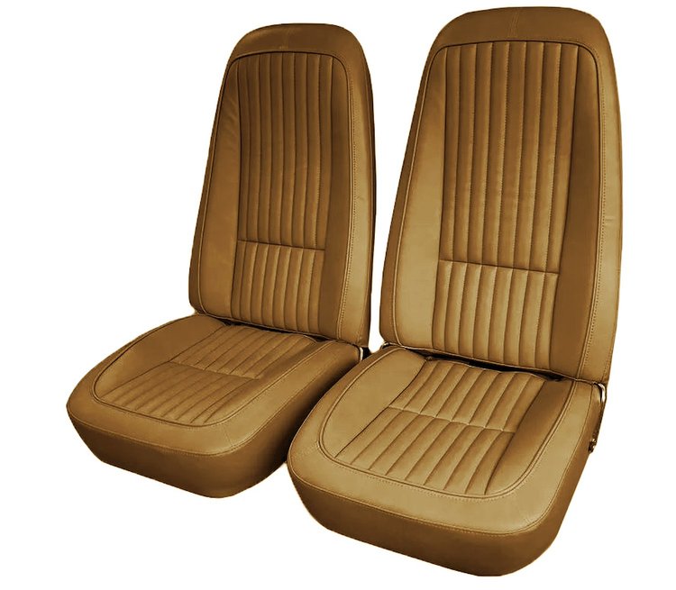 418057M Mounted Seats, 1976-1976 Chevy Corvette, Buckskin Vinyl