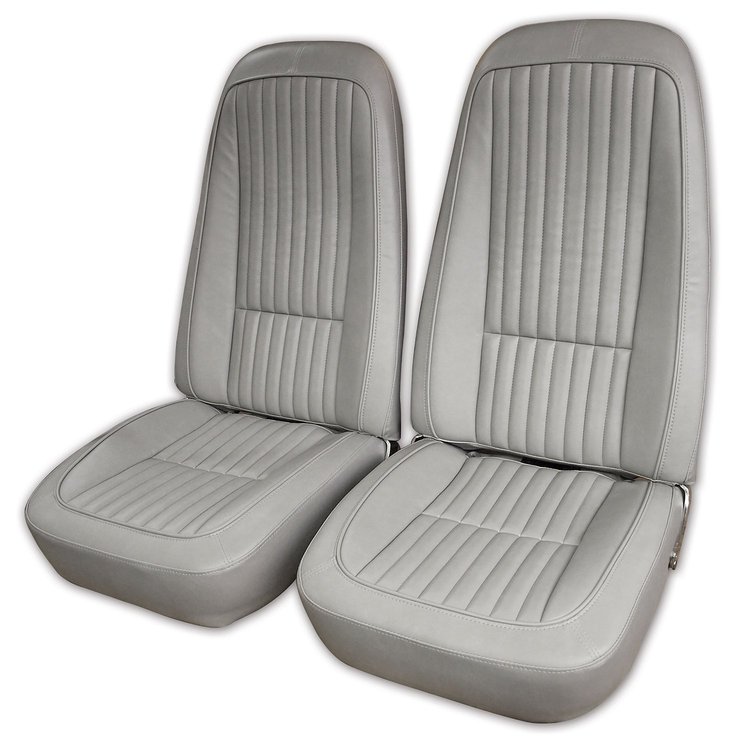 418067M Mounted Seats, 1976-1976 Chevy Corvette, Smoke Vinyl