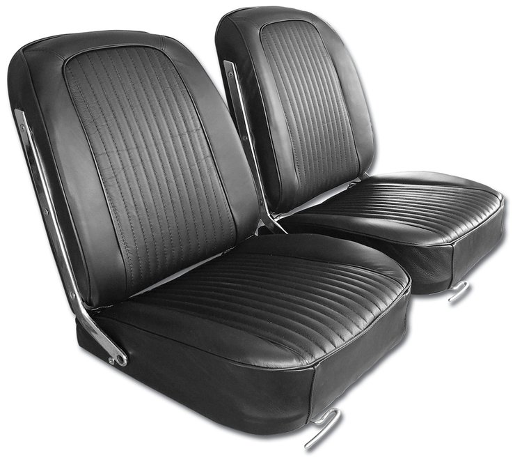 418320 Leather Seat Covers, 1963-1963 Chevy Corvette, Black