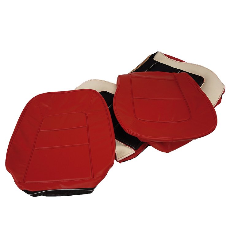 418530 Leather Seat Covers, 1965-1965 Chevy Corvette, Red