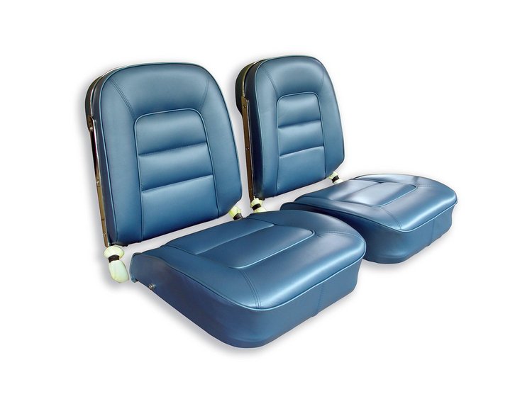418540 Leather Seat Covers, 1965-1965 Chevy Corvette, Bright Blue