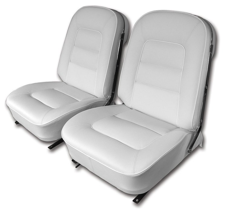 418565 Leather Seat Covers, 1965-1965 Chevy Corvette, White
