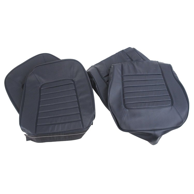 418644 Leather Seat Covers, 1966-1966 Chevy Corvette, Dark Blue