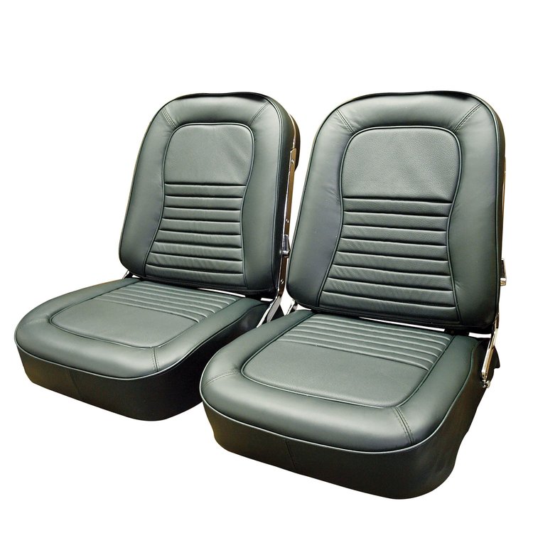 418714 Leather Seat Covers, 1967-1967 Chevy Corvette, Green