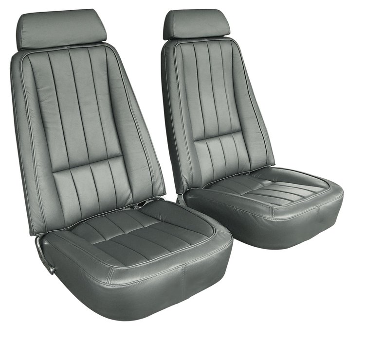 418963 Leather Seat Covers, 1969 Chevy Corvette, Gunmetal