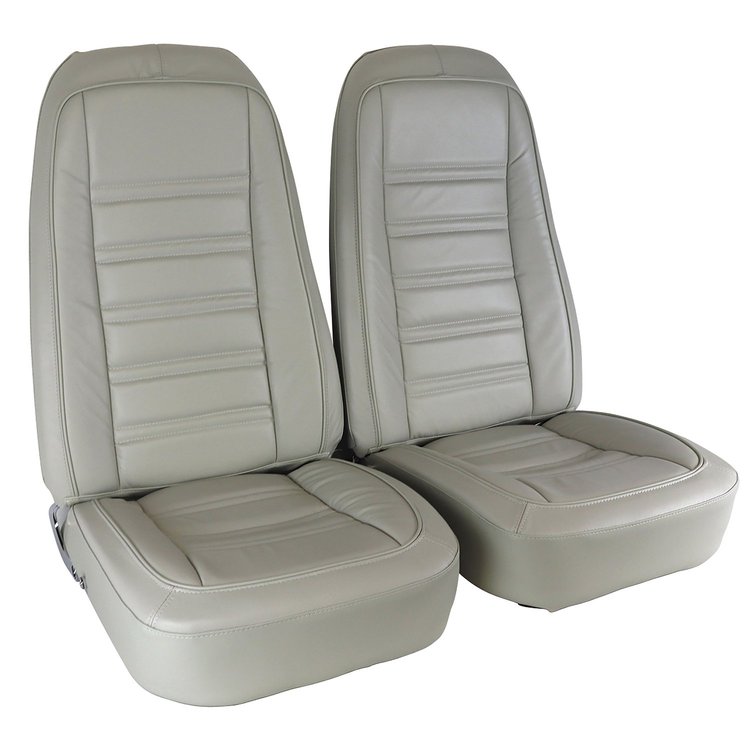419773M Mounted Seats, 1978-1978 Chevy Corvette, Oyster Leather Vinyl