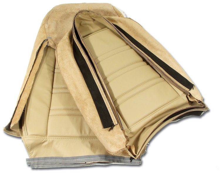 419857 Leather Seat Covers, 1976-1977 Chevy Corvette, Buckskin 100-percent-Leather