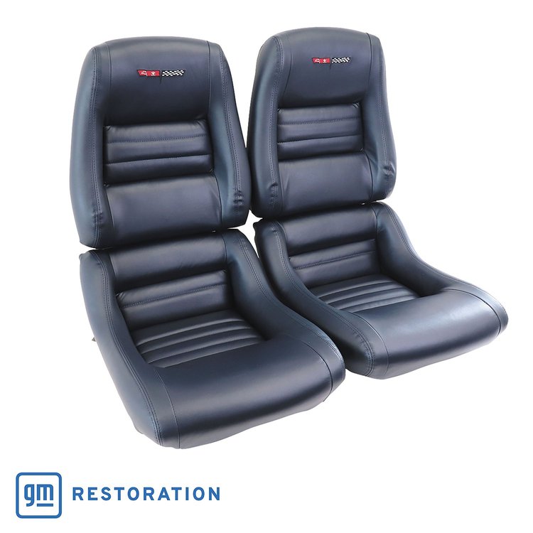 4199EM Mounted Embroidered Seat Cover Parts & Labor Bundle, 1978-1982 Chevy Corvette, Leather/Vinyl W/2 in. Bolster