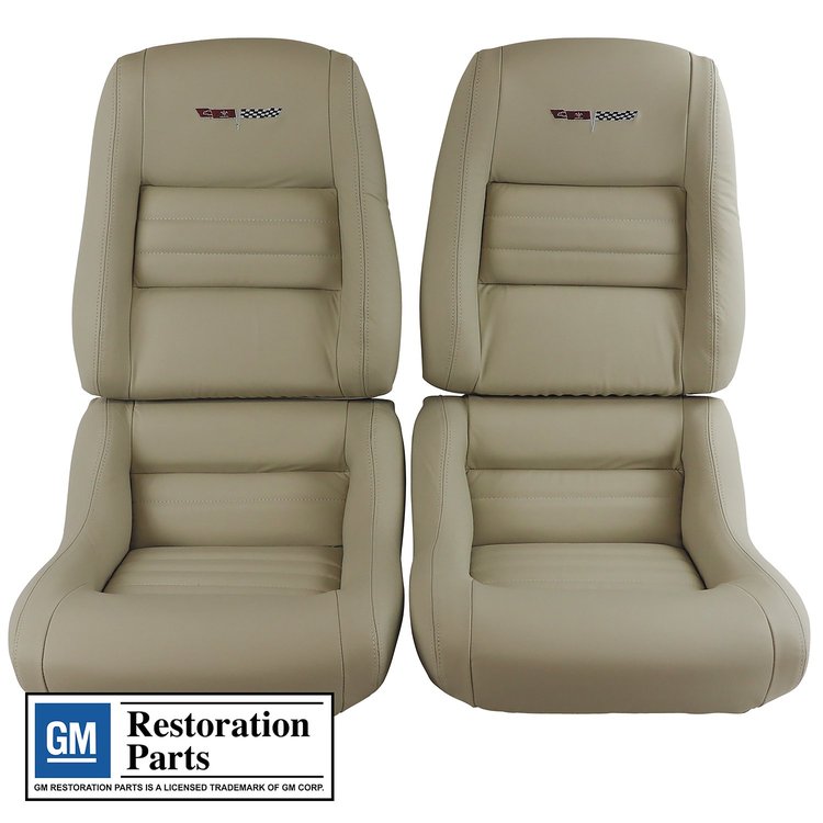 4200EM Mounted Embroidered Seat Cover Parts & Labor Bundle, 1978-1982 Chevy Corvette, 100-percent Leather W/2 in. Bolster