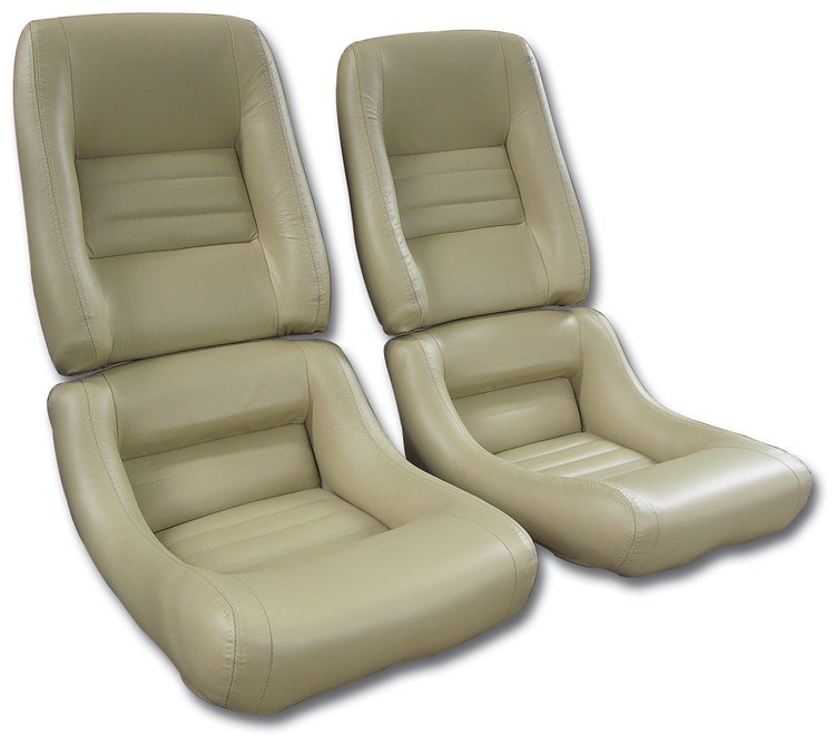 420250 Leather Seat Covers, 1979-1980 Chevy Corvette, Doeskin 100-percent-Leather 4 in. Bolster