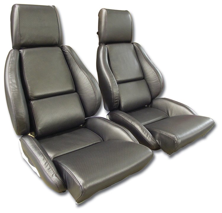 420371 Leather Seat Covers, 1984-1987 Chevy Corvette, Bronze Standard