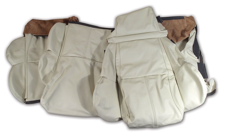 420483 Leather Seat Covers, 1992-1992 Chevy Corvette, White Standard