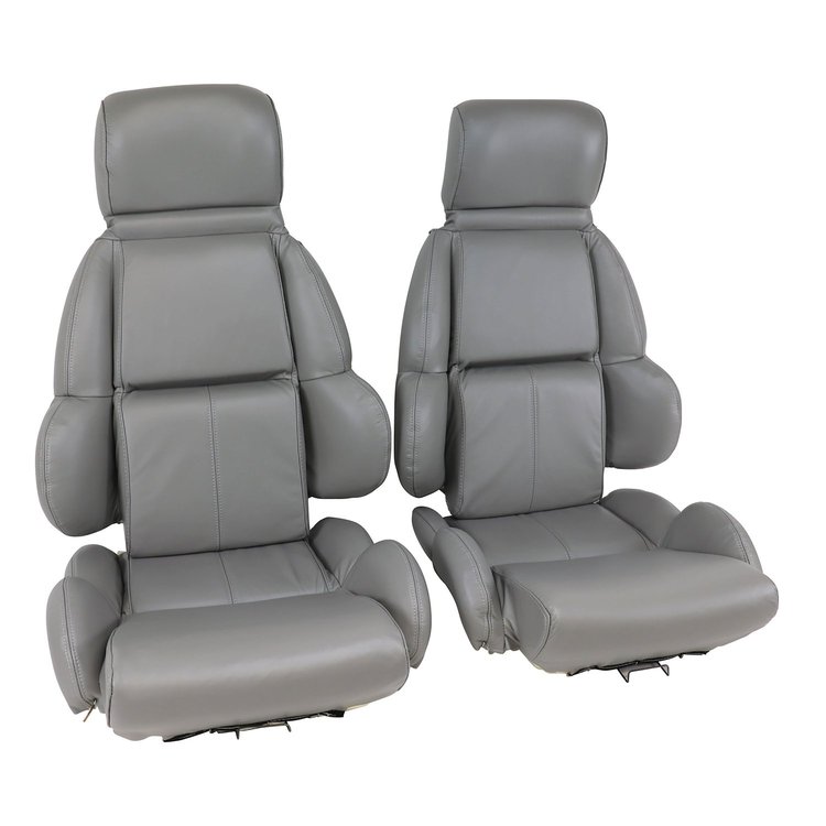 420484 Leather Seat Covers, 1992-1992 Chevy Corvette, Gray Standard