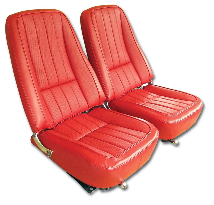 421030 Leather-Like Vinyl Seat Covers, 1968-1968 Chevy Corvette, Red