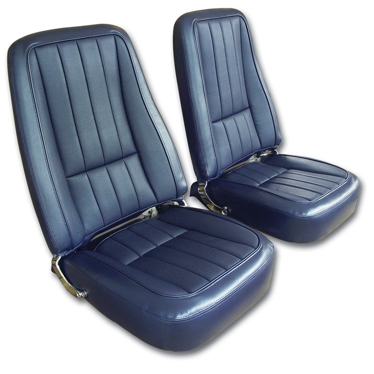 421032 Leather-Like Vinyl Seat Covers, 1968-1968 Chevy Corvette, Dark Blue