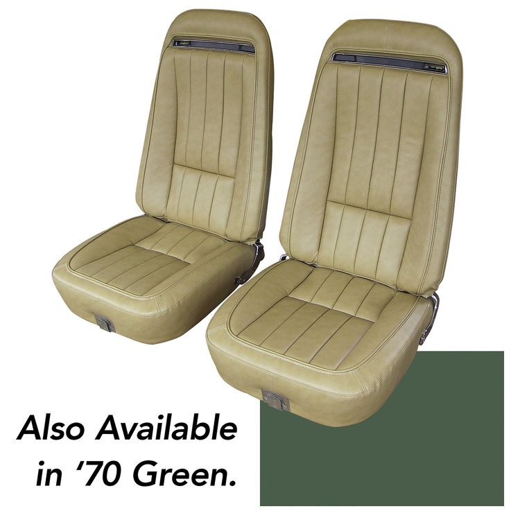 421217 Leather-Like Vinyl Seat Covers, 1970-1970 Chevy Corvette, Green