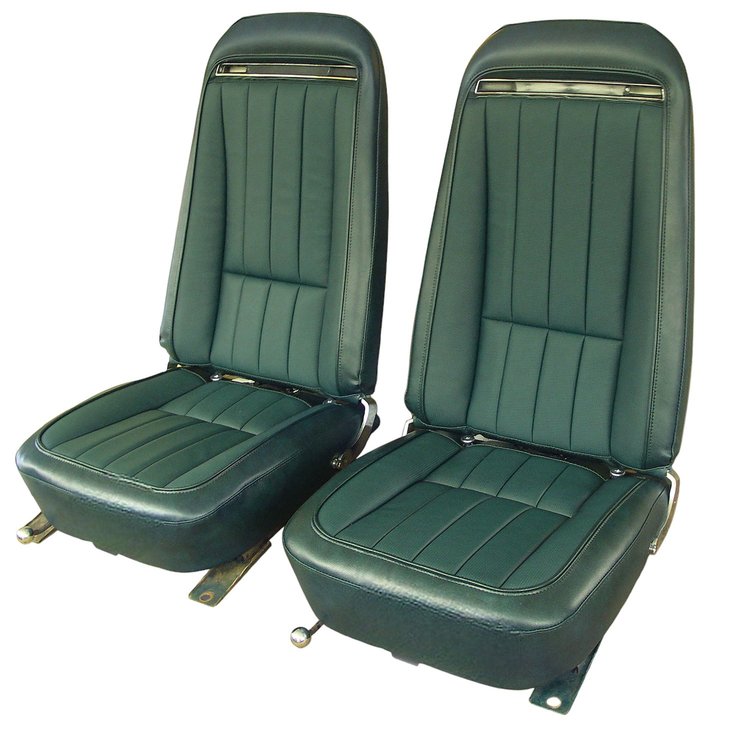 421218 Leather-Like Vinyl Seat Covers, 1971-1971 Chevy Corvette, Green