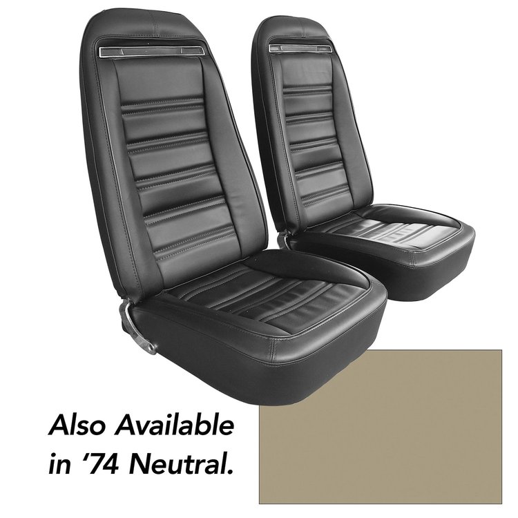421316 Leather-Like Vinyl Seat Covers, 1974-1974 Chevy Corvette, Neutral