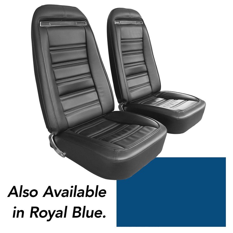421347 Leather-Like Vinyl Seat Covers, 1972-1972 Chevy Corvette, Royal Blue