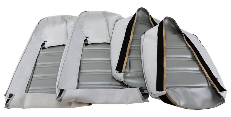 421461 Leather-Like Vinyl Seat Covers, 1975-1975 Chevy Corvette, Silver
