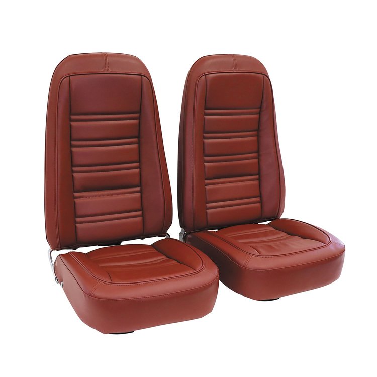 421533M Mounted Seats, 1978-1978 Chevy Corvette, Saffron Leather-Like Vinyl