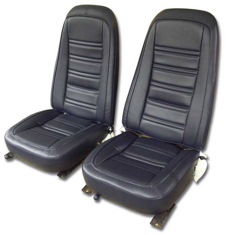 421548 Leather-Like Vinyl Seat Covers, 1978-1978 Chevy Corvette, Dark Blue