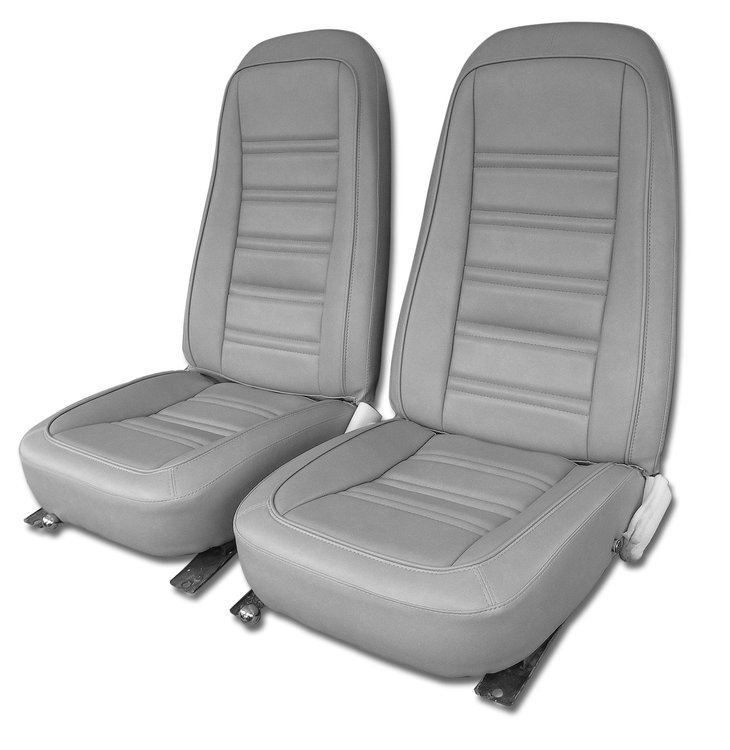 421567 Leather-Like Vinyl Seat Covers, 1976-1977 Chevy Corvette, Smoke
