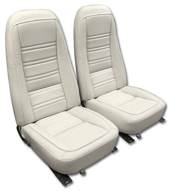 421576 Leather-Like Vinyl Seat Covers, 1976-1977 Chevy Corvette, White
